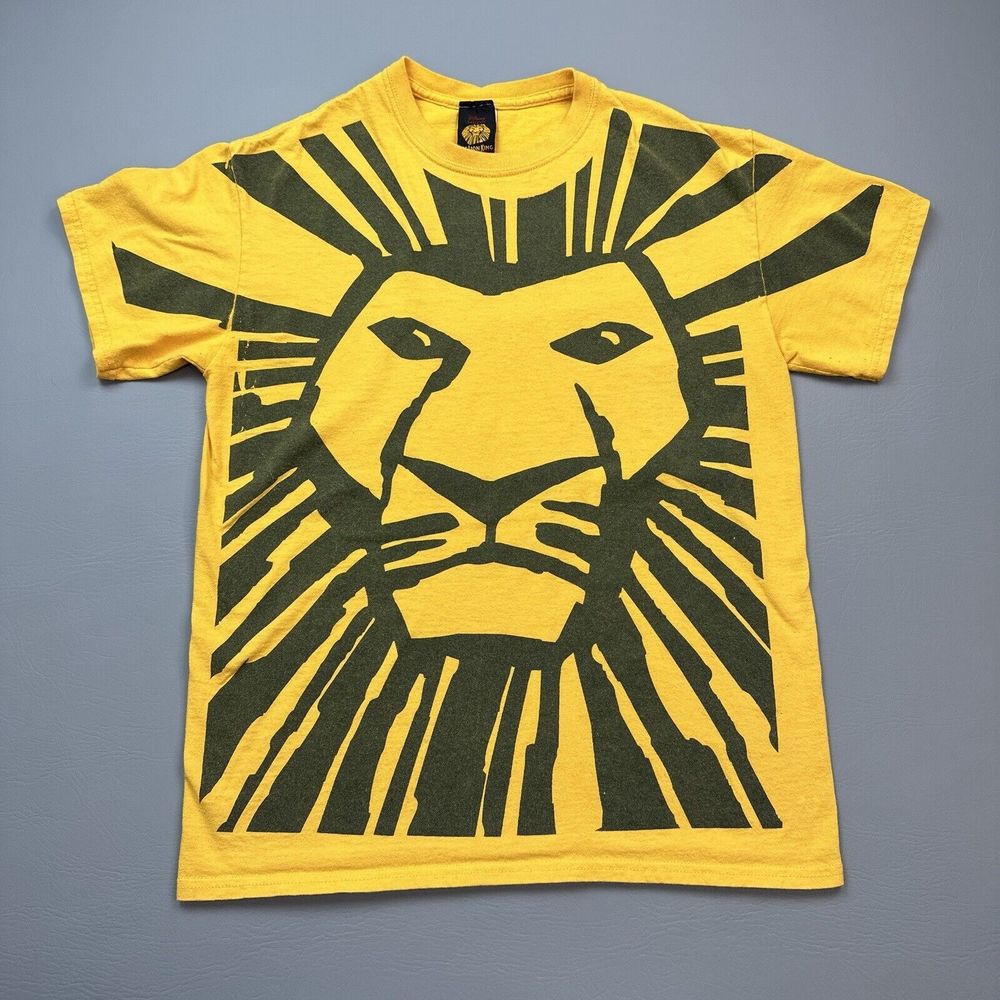 Disney The Lion King Broadway Musical Shirt Mens Medium Yellow All Over Print